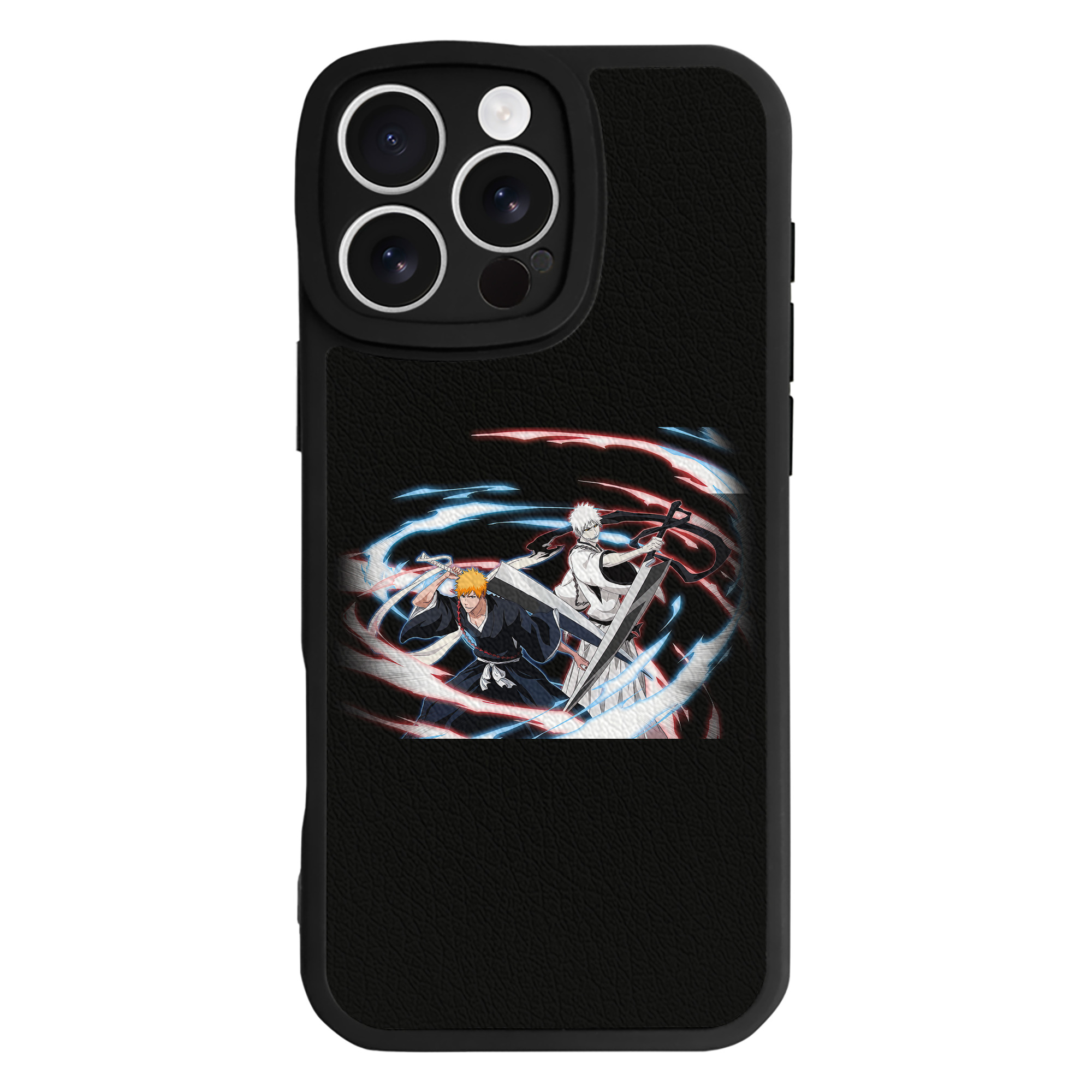 ブリーチ 黒崎一護（くろさき いちご）BLEACH Kurosaki Ichigo 【iPhone 16シリーズ対応】シリコンスマホケース（レザー調） 材質：シリコン